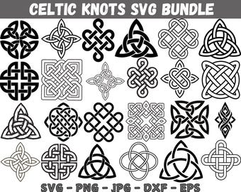 Celtic Knot SVG Bundle: Clovers, Crosses, Clip Art (Digital Download)