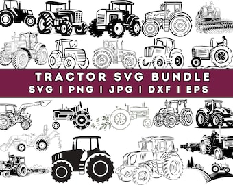 Tractor SVG Bundle: Farm Truck Clipart (Digital Download)