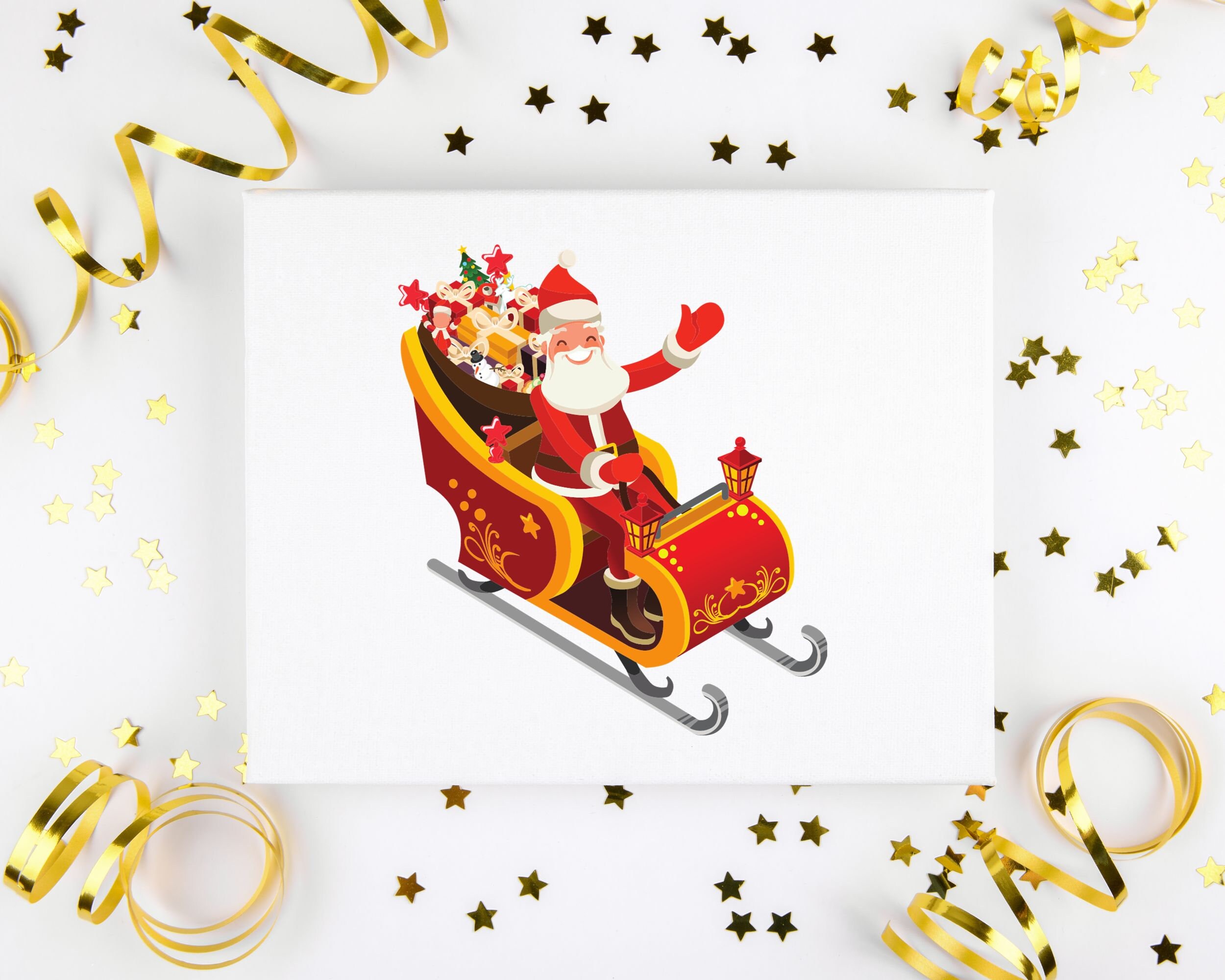 Santa Sleigh Svg Sleigh Svg Christmas Sleigh Svg Christmas Svg Svg