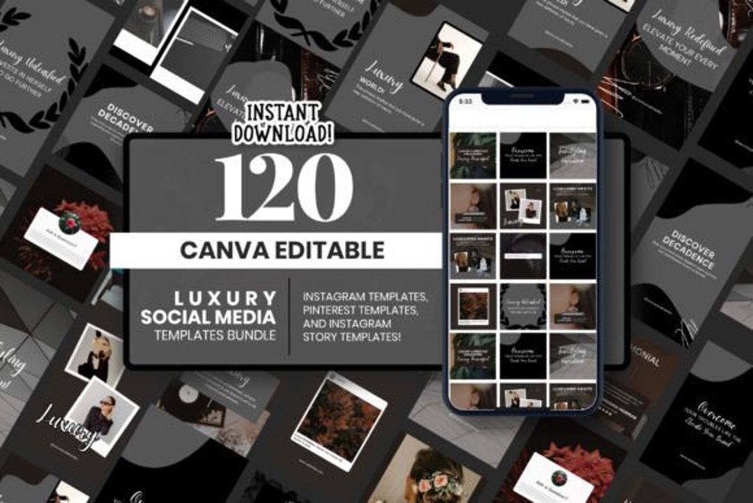 Luxury Instagram Templates: Social Media Canva Templates (150+) - Etsy
