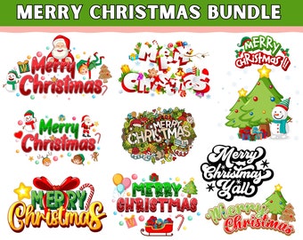 Merry Christmas SVG Bundle: Shirt, Sign Cut Files (Digital Download)