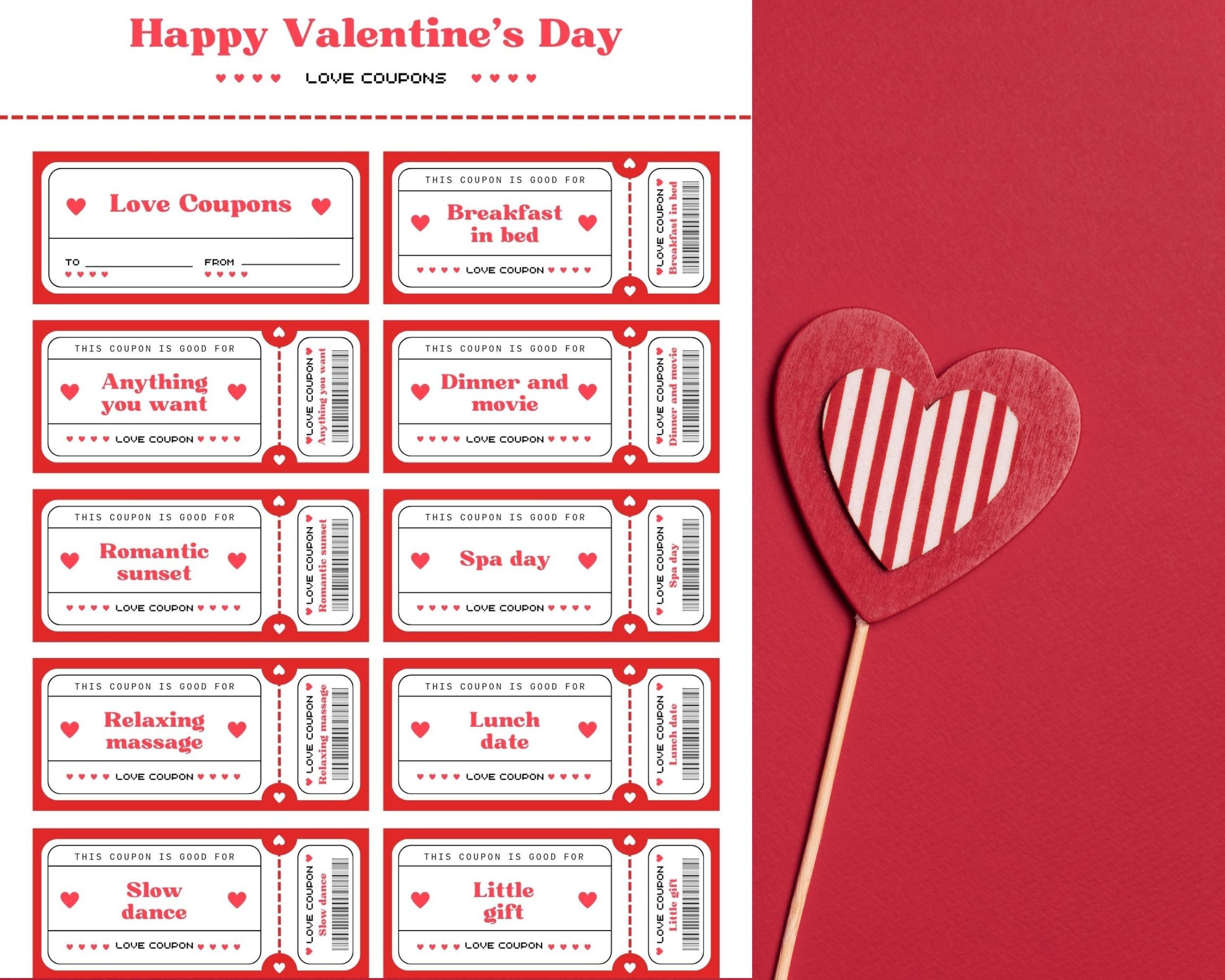 Customizable Love Coupon Book | Printable Coupon Book, Valentine's Day ...