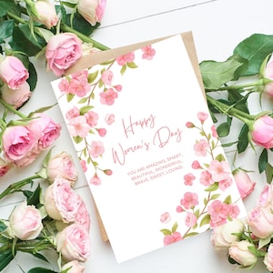 Cartão comemorativo do Dia Internacional da Mulher para impressão O mundo precisa de mais mulheres como você, cartão DIY download digital em branco 5x7 feminista