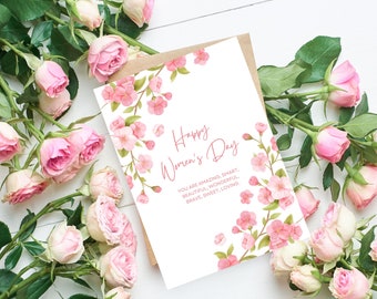 International Women's Day Card: Floral DIY Printable (5x7 Digital Download)