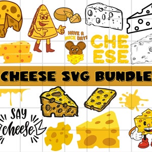 Cheese SVG Bundle\ Cheese SVG\ Cheese Clipart\ Cheese Cut Files For Silhouette\ Files for Cricut\ Cheese Vector\ Svg\ Dxf\ Png\ Eps\ Design