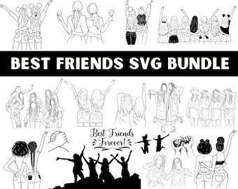 Friends SVG Bundle | Friendship Clipart, Besties (Digital Download