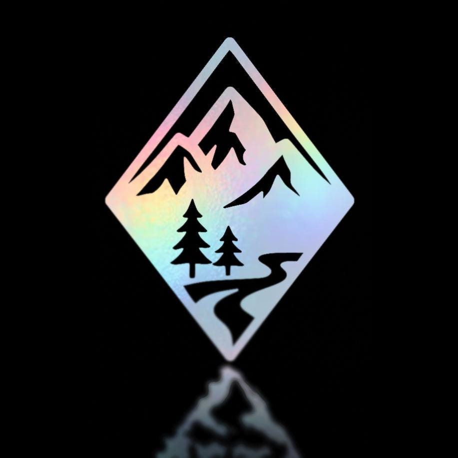 Nature Scene Diamond Vinyl Decal Mountain Sticker - Etsy