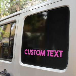 Pink Custom Personalized Text Vinyl Decal Sticker