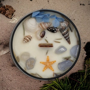 Sea Shell and Crystal Ocean Candle (4oz)