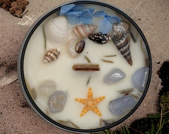 Sea Shell and Crystal Ocean Candle (4oz)