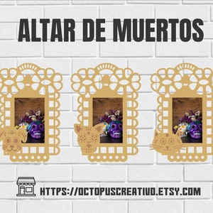Day of the Dead Pet Altar SVG | Day of the Dead Mini Altars (Set of 3) | Day of the Dead Ofrenda | Day of the Dead Mexico | Picture Frames