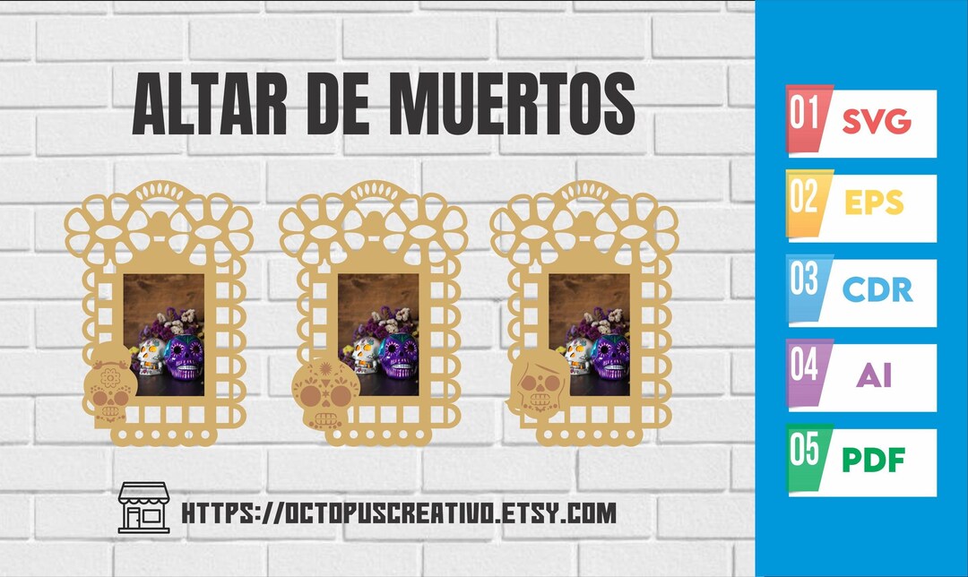 Altar of the Dead and Niches SVG | Day of the Dead Mini Altars (set of ...