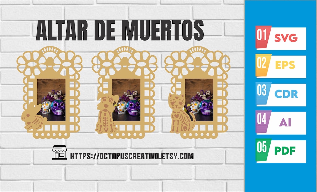 Day of the Dead Pet Altar SVG | Day of the Dead Mini Altars (set of 3 ...