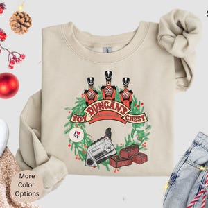 Vintage Christmas Sweatshirt Duncans Toy Chest Sweatshirt Retro Christmas Movie Graphic Cozy Pullover Xmas Movie Sweater Ugly Sweater Party