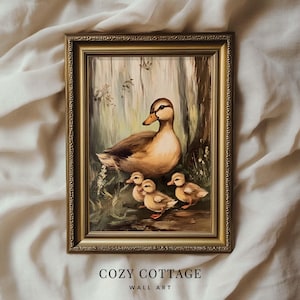 Ducklings Print Duck Wall Art | Vintage Style Cottage Spring + Nursery Decor | PRINTABLE | No. 142