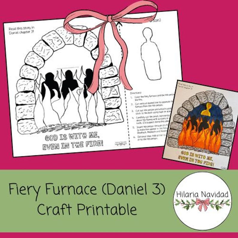 Fiery Furnace Craft From Daniel 3 (for Sunday School Classroom Home