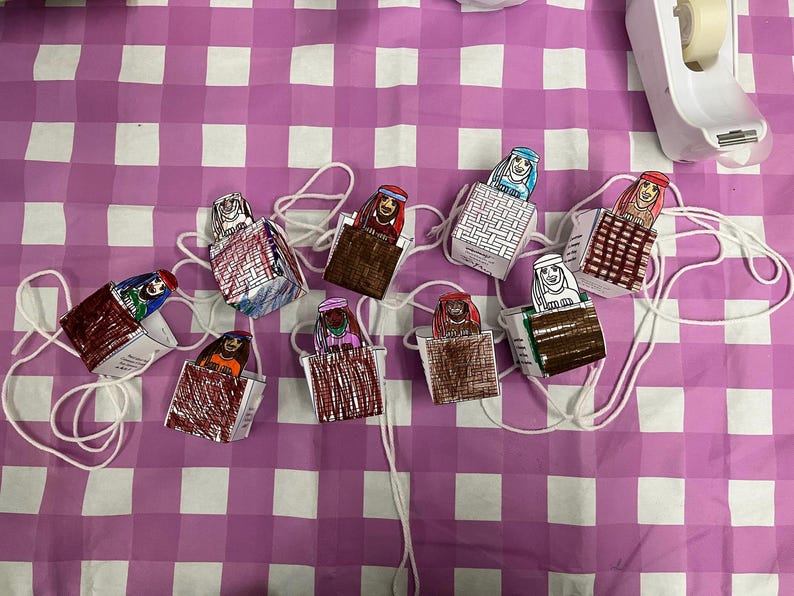 Bricolage Paul dans un panier (école du dimanche, salle de classe, usage familial, etc.) Activité pour enfants pour les actes 9 - La conversion de Paul et sa fuite de Damas image 3
