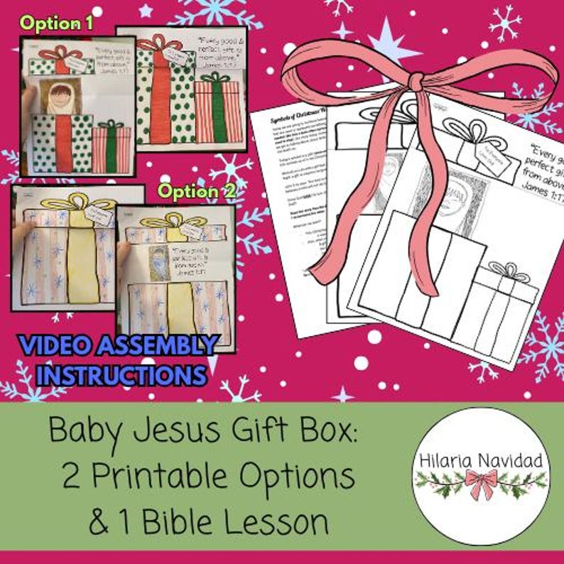 Baby Jesus Gift Box Folding Crafts and Lesson (for Sunday School ...