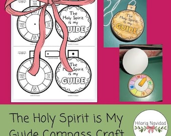 The Holy Spirit is My Guide Compass Necklace Craft (Sunday School, Classroom, Family use, etc.) Philip and the Ethiopian Craft - Acts 8