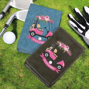 Leather Golf Scorecard Holder, Personalized Gifts for Golfers, Golf Gifts, Yardage Book Holder, Gifts for Her, Yardage Book, Bridesmaid Gift