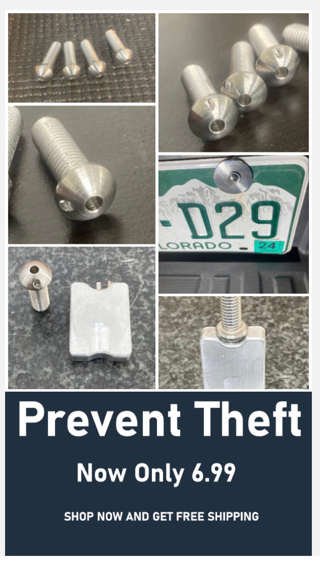 Antitheft License Plate Screws Etsy