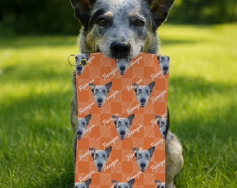 Personalized Dog Golf Towel with Photo – Custom Pet Lover Gift, Dog Lover Golf Towel, Unique Golfer Gift for Him or Her