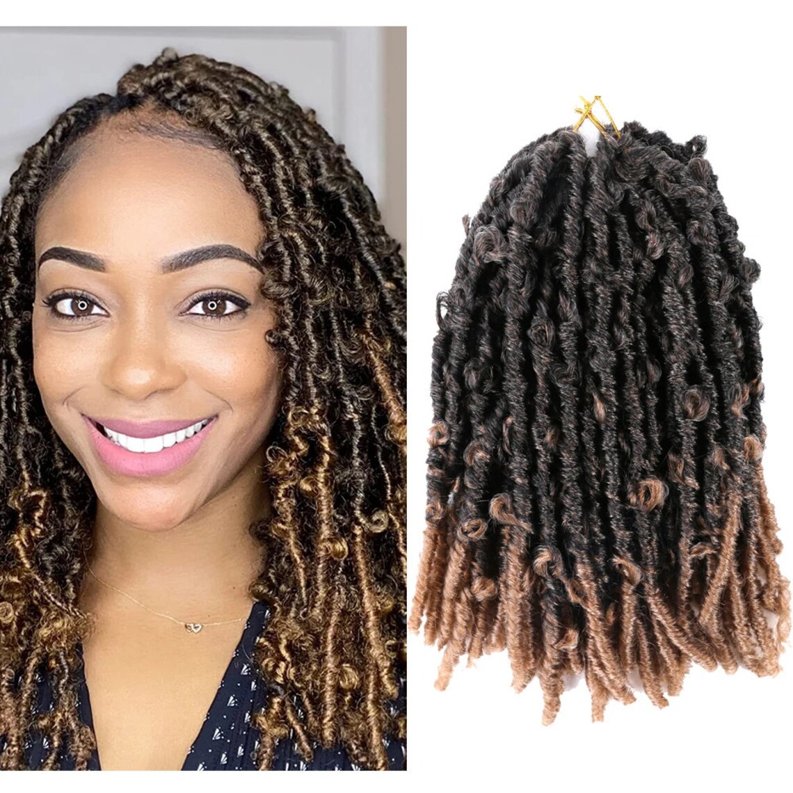 Soft Messy Butterfly Locs Hair 14 Synthetic Prelooped Etsy