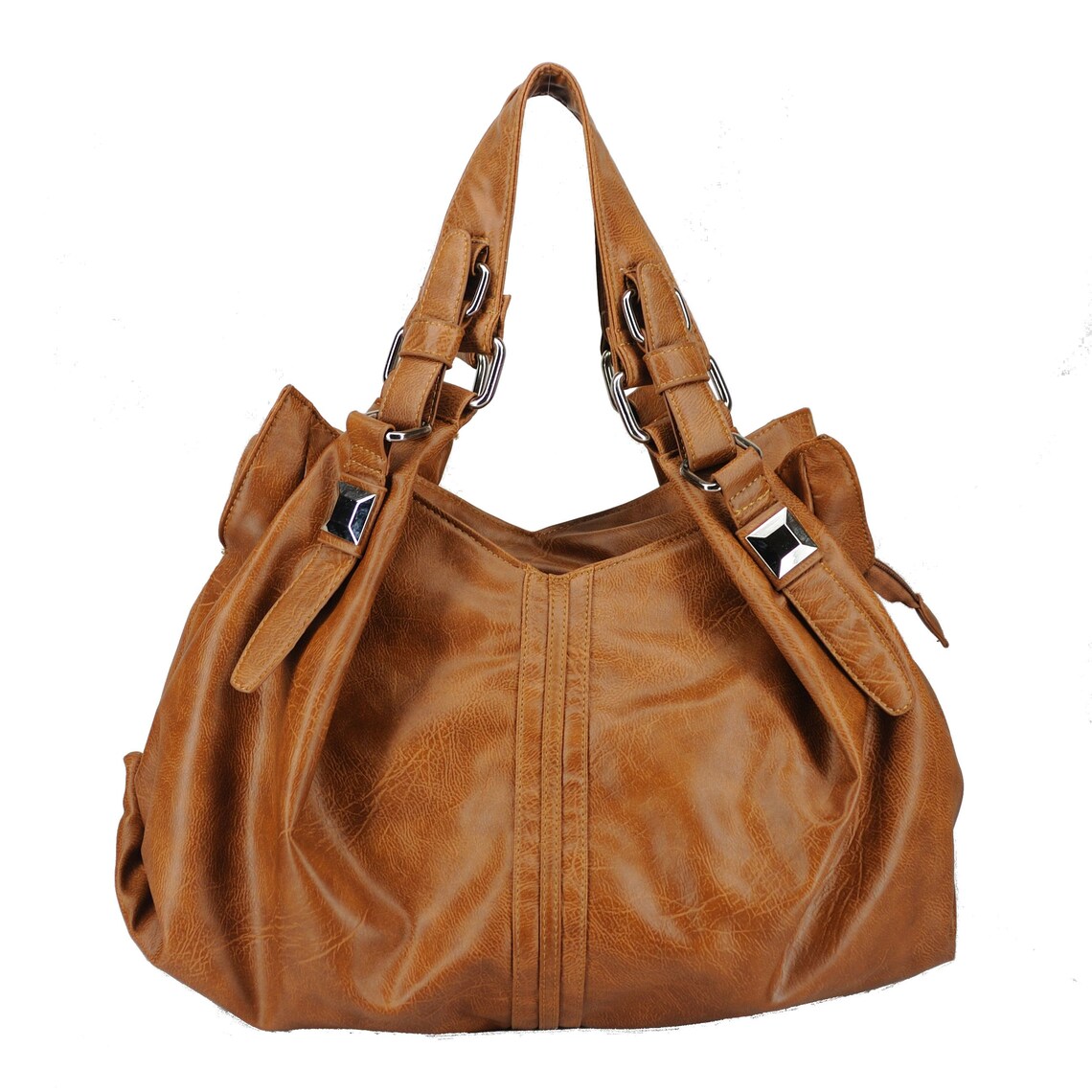 Quilted Faux Leather Hobo Bag main image 0
