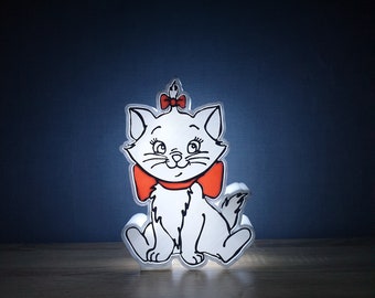 Nachtlicht Aristocat, 3D-Nachtlicht für Kinder, Deko-Idee, Nachtlicht für Babys, Geschenk für Kinder, Geburtstagsgeschenk, Geschenk zur Geburt, Taufe.