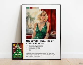 The Seven Husbands of Evelyn Hugo Polaroid Poster- Taylor Jenkins Reid Book, Digital Download, Wall Art, BookTok, Romance Novel, Wall Decor