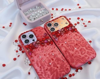 iPhone Case with Austrian Crystal: Sparkling Bling Austrian Diamond Cover, for iPhone 17 Pro, iPhone 17 Pro Max, Samsung, all phones