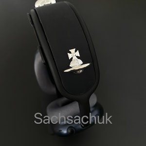 Saturn band Airpods Max covers, headphone attachments, apple headphone covers cyberpunk 3d printing, glossy silver, AirPods max band