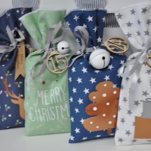 ADVENT CALENDAR to fill 24 bags made of cotton