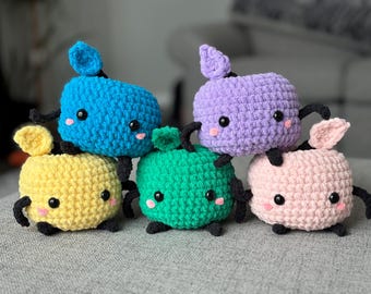Crochet apple helpers, inspired by Junimos, Desk buddy, Stardew fandom