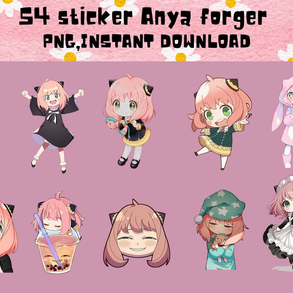 Spy X Family (Anya) volume 2, Anime stickers, cute stickers, Anya Forger, Discord stickers, Goodnotes Stickers, Printable, valentine day