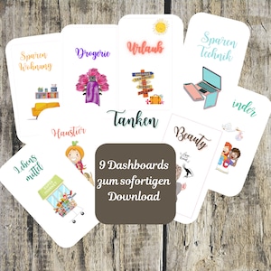 Dashboards / Cover sheet for A6 Budget Binder, envelope method, digital instant download PDF