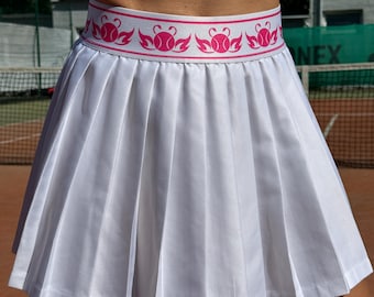 Gonna Tennis Con Short Incorporato - Donna - Vita Alta - Tessuto Elasticizzato - Per Sport E Fitness - Foto 6