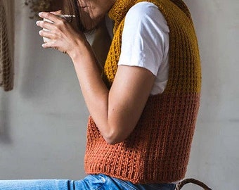 The Timbo Vest, knitting pattern.