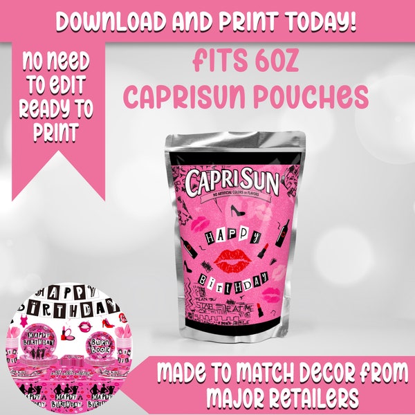 Mean Girls Caprisun Labels | Instant Download