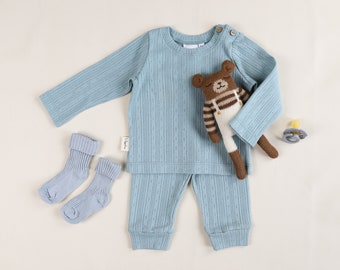 Babyset Babyhose Babyshirt Babyoutfit Langarmshirt Hose aus Bio-Baumwolle Erstlingsset Babykleidung Babybekleidung