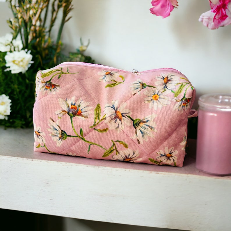 LARGE makeup bag, Floral Hair Styler Bags, Suitable for Dyson Air Wrap and for other hair stylers/straightener/curling iron image 1