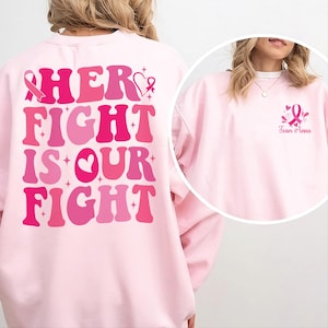 Moletom de conscientização sobre o câncer de mama: Camiseta Pink Ribbon Support Squad