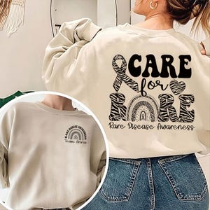 Care For Rare Shirt, Rare Disease Awareness Shirt, Zebra Ribbon Shirt, Awareness Shirt, Rare Disease Support Shirt