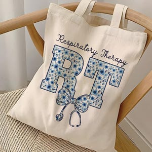 Draagtas ademhalingstherapeut, cadeau RT Care Week, cadeau ademhalingstherapeut, draagtas RT-student, cadeau longarts