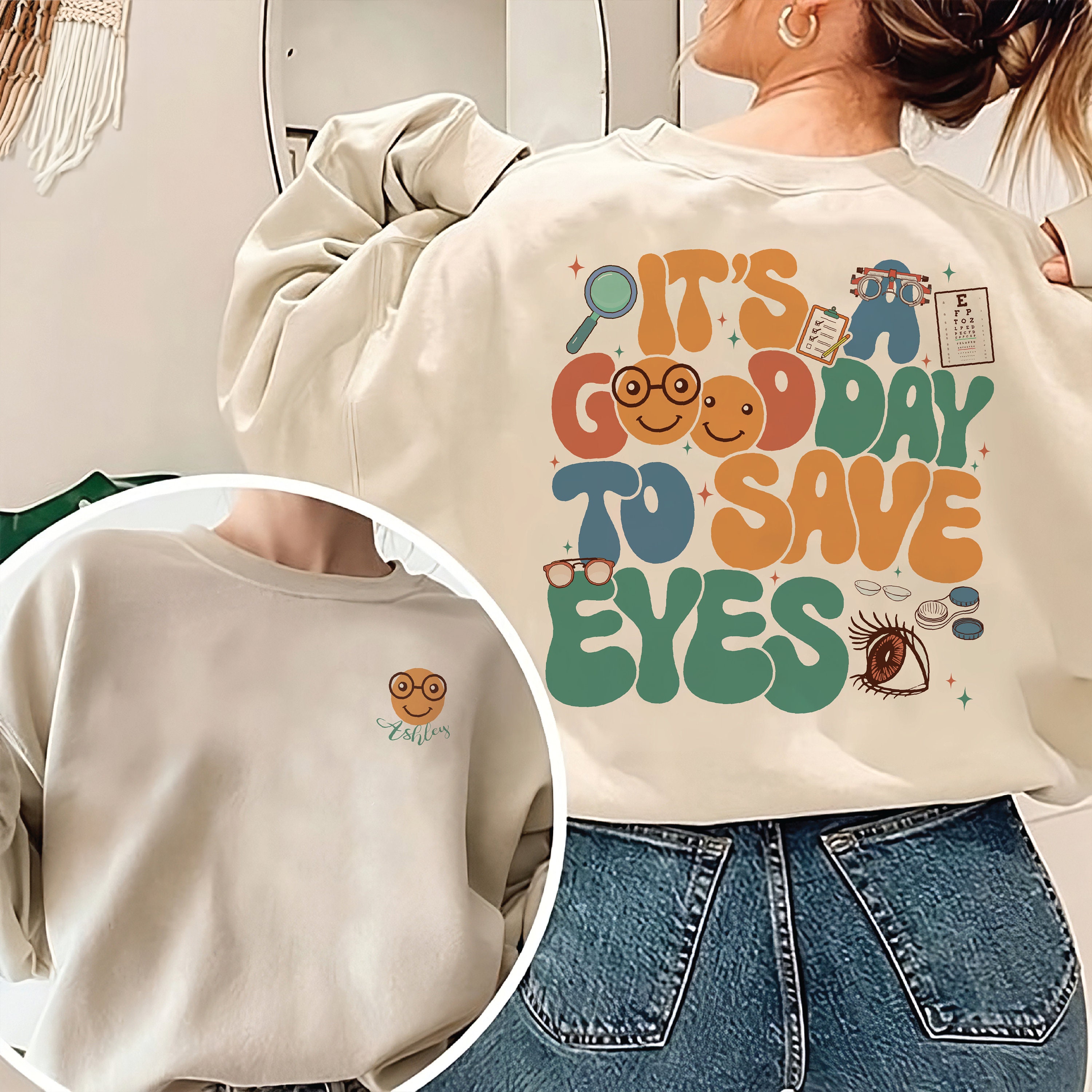 It's A Good Day To Save Eyes Sweatshirt, Optometry Sweatshirt, Optometrist Shirt, Gift For Optometrist, Optician Shirt, Eye Doctor Shirt