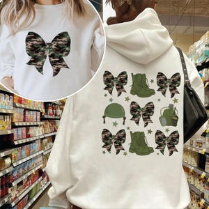Army Girlfriend Coquette Sweatshirt, Proud Army Girlfriend Sweatshirt, Military Girlfriend Shirt, Army Girlfriend Shirt, Army Wife Shirt
