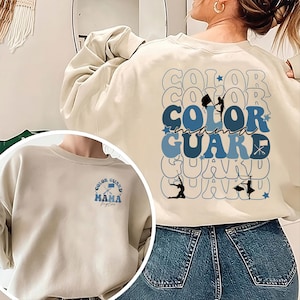 Color Guard Mama Sweatshirt, Color Guard Sweatshirt, Color Guard Gift, Blue Color Guard Senior Gift, Girls Coach Gifts Shirt, Personalized