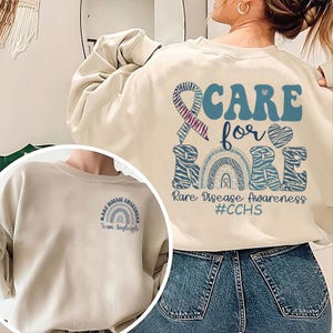 Care For Rare Sweatshirt, Rare Disease Awareness Shirt, CCHS Disease Awareness Shirt, Zebra Ribbon Shirt, Rare Disease Support Shirt