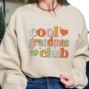 Felpa Cool Grandmas Club, maglietta per la festa della mamma, maglietta della nonna migliore, maglietta Cool della nonna, maglietta Cool della nonna, regalo dai nipoti