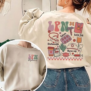 Licensed Practical Nurse Sweatshirt, LPN Nurse Sweater, Night Shift Nurse RN Nurse, Nurse Life, New Nurse Shirt, Gift For Nurse